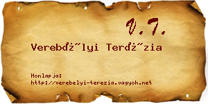 Verebélyi Terézia névjegykártya